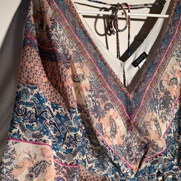 Venus Sheer Long Sleeve Short Romper - Picture 3 of 8